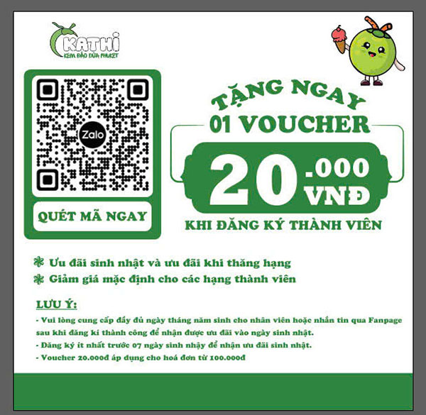 TẶNG NGAY 01 VOUCHER KHI ĐĂNG KÝ THÀNH VIÊN